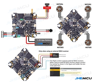 Controlador de Vuelo F411ELVTX F 12A 4 en 1 ESC 5.8G 400mW 216MHZ VTX ELRS 2.4G AIO 25.5Xmm 1-2S para Drones - Product Image 5