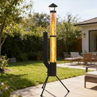 Poêle à granulés professionnel en acier pour terrasse, poêle fusée à granulés pour villa et jardin, poêle fusée à bois et granulés
