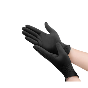 Guantes de Nitrilo Negros sin Látex con Logotipo Personalizado, 5mil 4mil, Resistentes, para Uso Industrial y de Cocina, Texturizados en los Dedos, Antideslizantes, de Seguridad - Product Image 4