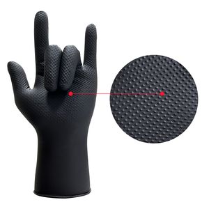 Guanti di Sicurezza Monouso Impermeabili in <span class=keywords><strong>Nitrile</strong></span> a Diamante XINGYU, 9 Mil, Neri, Senza Polvere, Guanti Meccanici in <span class=keywords><strong>Nitrile</strong></span> a Diamante Arancioni - Product Image 1