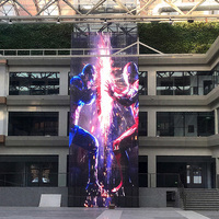 Écran LED extérieur en maille, panneau d'affichage, grille d'affichage, ultra léger, haute transparence, étanche IP65, façade média, mur vidéo LED