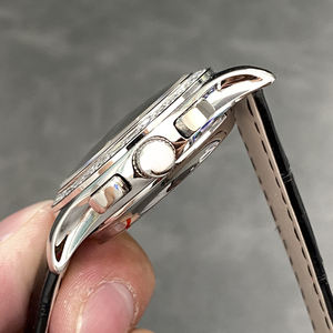 Reloj de Lujo de Grado 5A para Negocios, Calendario Anual, Movimiento Automático, Caja de Acero Inoxidable, Esfera Gris, Reloj para Negociaciones Formales - Product Image 4