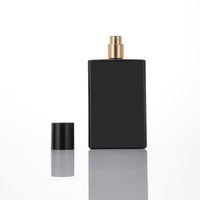 Flacon de parfum en verre noir mat de luxe 30ml/50ml/100ml avec boîte en papier, impression personnalisée, emballage OEM ODM pour les marques de parfums