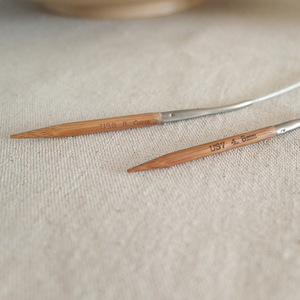 Aiguille à tricoter circulaire en bambou carbonisé de 40 cm <span class=keywords><strong>pour</strong></span> chaussettes et <span class=keywords><strong>manches</strong></span>, avec fil d'acier - Product Image 4
