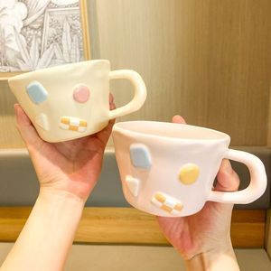 High Quality Wholesale Eco-friendly Stoneware Ceramic Coffee Mug with Cartoon Pattern Food Safe & Reusable Tapered Design - Product Image 2