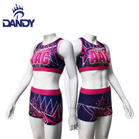 Nouveau style imprimé Cheerleading Practice Wear Logo sublimé Styles personnalisés Exercice Danse Crop Tops et shorts