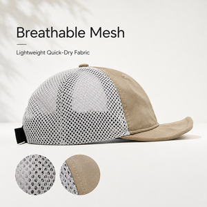 Cappelli da Baseball Personalizzati all'Ingrosso in Stile Giapponese, Morbidi, ad Asciugatura Rapida, in Nylon Traspirante a 6 Pannelli per Sport all'Aperto Unisex - Product Image 6