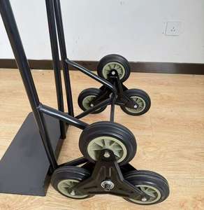 Troli lipat 6 roda 150kg, truk tangan kapasitas beban untuk gudang bandara dipakai di rumah Platform OEM - Product Image 2