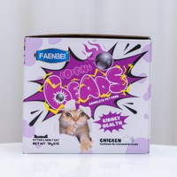 FAENBEI Nourriture Premium pour Chat, Sachet de Nourriture Humide, Billes Éclatantes, Friandise Liquide pour Chat 70g*12