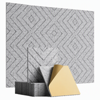 Panneau acoustique en fibre de polyester auto-adhésif de haute qualité 30x30cm, gaufré en losange, insonorisant pour la maison, le bureau et le studio