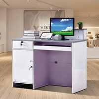 Comptoir de réception en bois moderne et luxueux, multi-usages, pour hôpital et centre commercial - Mobilier commercial écologique