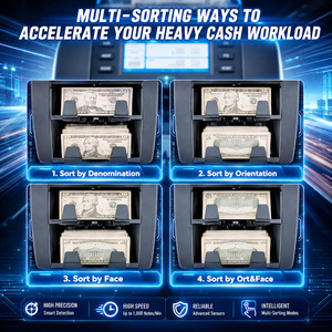 Nouvelle machine <span class=keywords><strong>de</strong></span> comptage et <span class=keywords><strong>de</strong></span> tri <span class=keywords><strong>de</strong></span> <span class=keywords><strong>billets</strong></span> H-8800 à écran tactile, deux compartiments, 2CIS, détection <span class=keywords><strong>de</strong></span> devises mixtes - Product Image 4