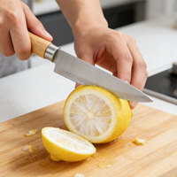 Ensemble de couteaux de cuisine en bois de haute qualité, vente chaude, avec support magnétique