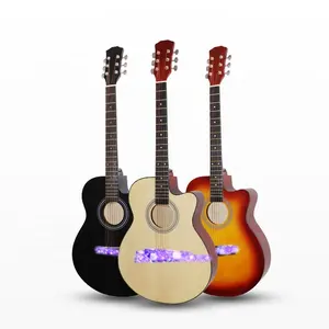 Oem Hight chất lượng 40 inch 6 dây Đồng Cổ Điển Acoustic Bass Guitar cho sinh viên mới bắt đầu với Guitar Strings capos