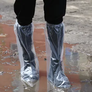 Çin ayakkabı koruyucu plastik ayakkabı yağmur kılıfı üzerinde tek kullanımlık pe koruyucu diz sağladı