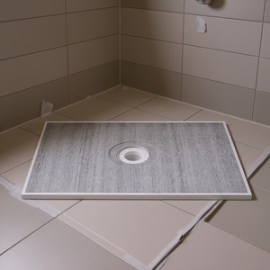 Kit de Ducha Ligero de 48x72 Pulgadas con Drenaje Central, Diseño Rectangular Moderno, Kit de Instalación - Product Image 2