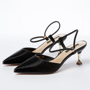 Sandalias de tacón medio personalizadas para mujer, calzado de lujo con correa de diamante roto y puntiagudas personalizadas, a la moda, <span class=keywords><strong>com</strong></span> - Product Image 2