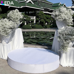 LEDA - Décoration de haute qualité - Cadre de scène de mariage rond en acrylique blanc pour l'intérieur - Scène de concert pour cérémonie de mariage - Product Image 3