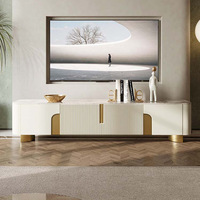 Meubles de salon de style nordique simple et moderne, table basse rectangulaire en pierre de quartz contemporaine personnalisée, meuble TV