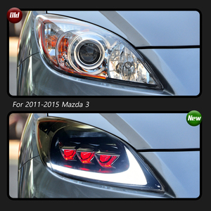 TYPY for 2011-2015 Mazda 3 <b>Star</b> Chariot headlamp assemblies: retrofit laser lenses, <b>LED</b> daytime running <b>lights</b> and indicators - Product Image 2