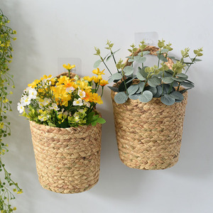 Cesta de almacenamiento tejida con algas marinas, cesta para colgar en la pared, estante de almacenamiento; cesta para plantas de jardín, cesta colgante tejida con caña de espino, colgante - Product Image 2