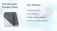 Tissu Faraday en cuivre et nickel haute performance, ignifuge, bloquant les signaux RFID, protection contre les infrarouges