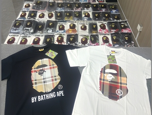 Formal Ape Cartoon Printed Logo Japan Style Men's Regular Fit O-Neck Short Sleeve 280g 100% Cotton Flannel Knitted <strong>T-Shirt</strong> - Product Image 5