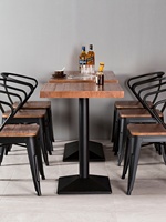 Vente flash - Ensemble de table et de chaises empilables en bois massif de style industriel pour hôtel et salon, usage commercial, respectueux de l'environnement