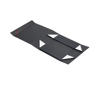 Luxury Matte <b>Black</b> Cardboard Gift <b>Box</b> UV Coated Custom Logo Sponge Lined Magnetic Lid Closure - Product Image 2