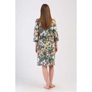 Bata de Lujo para Mujer con Manga 3/4 y Bolsillos, Logotipo Personalizable, Material Transpirable de Spandex, Tallas Grandes, Estampado Sólido, para Invierno - Product Image 1