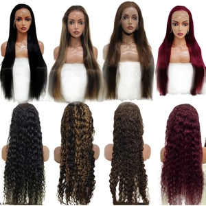 Promotion Letsfly 48$ Perruques en liquidation de 22 pouces en solde Perruques frontales en dentelle 13x4 Perruques en cheveux humains vierges 10A 36 pouces lisses et ondulées - Product Image 1