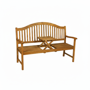 Muebles de exterior de madera de acacia Silla de Banco de 3 plazas para la vida al aire libre - Product Image 1