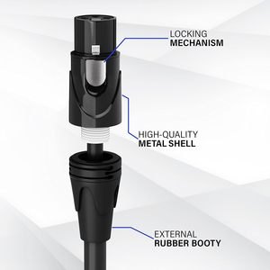 Câble audio XLR Hi-Fi personnalisé OEM, 3 broches mâle/femelle, équilibré, double canon, pour microphone <span class=keywords><strong>de</strong></span> scène, mélangeur, haut-parleur, rallonge - Product Image 3