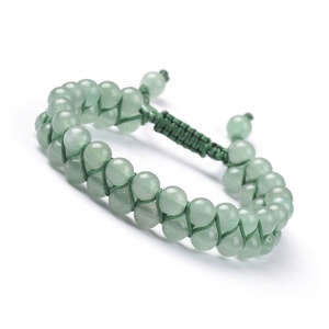 Cliobeads Carnelian Green Aventurine Amethyst Adjustable <strong>Gemstone</strong> <strong>Bracelet</strong> 6mm Double Layer Braided Stone Beaded <strong>Bracelet</strong> - Product Image 1