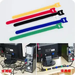Wholesale Custom Reusable Sizes Colorful Nylon Cable Tie Self-locking Wire Hook And Loop Aable Ties / Cable Strap