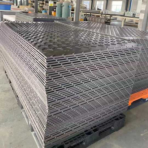 ZSPE veicolo da costruzione fangoso accesso stradale antiscivolo in plastica bianco protezione terra tappetini cingoli - Product Image 1