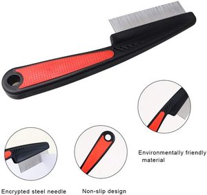 KingHon Anti <b>Flea</b> Short Dog <b>Comb</b> Stainless Steel Pet Hair Remover Brush Pet Grooming Tools <b>Cat</b> Products - Product Image 2