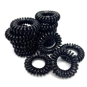 En stock : Élastiques à <span class=keywords><strong>cheveux</strong></span> en <span class=keywords><strong>spirale</strong></span> noirs de 4 cm pour femmes, attaches pour queue de cheval, anneaux à <span class=keywords><strong>cheveux</strong></span>, cordons téléphoniques pour tous types de <span class=keywords><strong>cheveux</strong></span> - Product Image 1