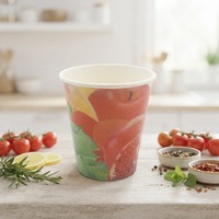 Gobelet en papier à paroi simple de 7 oz pour boissons froides avec double revêtement PE, pour café, marque OEM