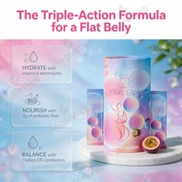 AegleWell Poudre d'hydratation pour ventre plat Électrolytes Prébiotiques Probiotiques Santé intestinale Complément bien-être quotidien Usine certifiée GMP