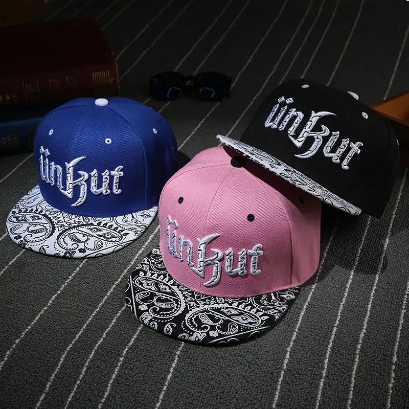 New Fashion Printing Flat Brim Custom Mens Trucker Snapback Hats Baseball Cap Embroidery Hat Sports Caps