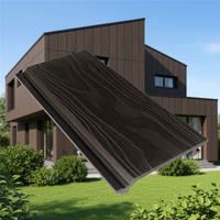 Panneau mural extérieur anti-UV en WPC, revêtement mural composite en PVC à grain de bois, imperméable et ignifuge pour entrepôt et usage domestique