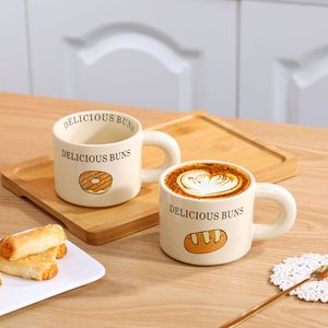 Taza de Café de Cerámica con Diseño Creativo de Pan, Tazas Lindas de Croissant, Taza de Leche para Desayuno con Diseño de Dibujos Animados - Product Image 1