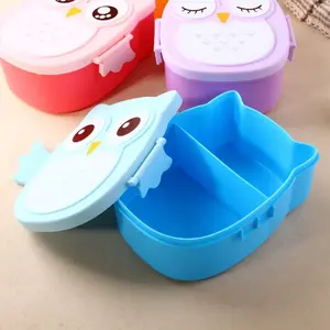 Lonchera portátil de 1300 ml para niños y estudiantes, lonchera de plástico tipo bento con tapa a prueba de fugas y cubiertos con cuchara. - Product Image 3