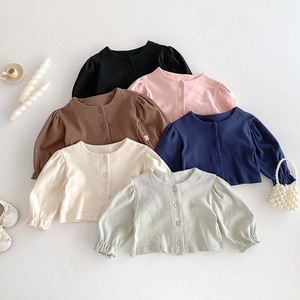 Automne nouvelles filles col rond veste printemps bébé Cardigan <span class=keywords><strong>manteau</strong></span> hauts coton bébé vêtements - Product Image 1