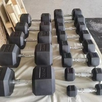 Haltères hexagonaux en caoutchouc avec noyau en fonte de haute qualité - Vente directe du fabricant pour la musculation, le fitness et les exercices de relaxation musculaire