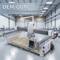 Scie à pont CNC 5 axes avec système de positionnement par caméra, machine de découpe automatique de pierre, découpeuse de granit
