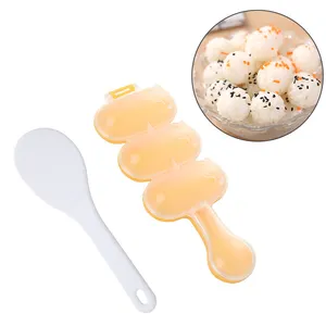 Molde plástico seguro para fazer bolas de arroz, bolas de arroz, cubara de arroz, decoração de alimentos para crianças, ferramentas de sushi, bolas de arroz, molde para fazer bolas de arroz, alimentos, alimentos, alimentos, etc.