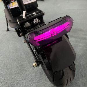 Garde-boue en plastique épais pour trottinette électrique, compatible avec les pneus de 11/13/14 pouces, anti-éclaboussures, texture carbone noir, accessoires de garde-boue arrière - Product Image 5