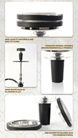 Haute qualité personnalisable usine en gros Portable narguilé tête Shisha bols Silicone + verre + métal cristal laque